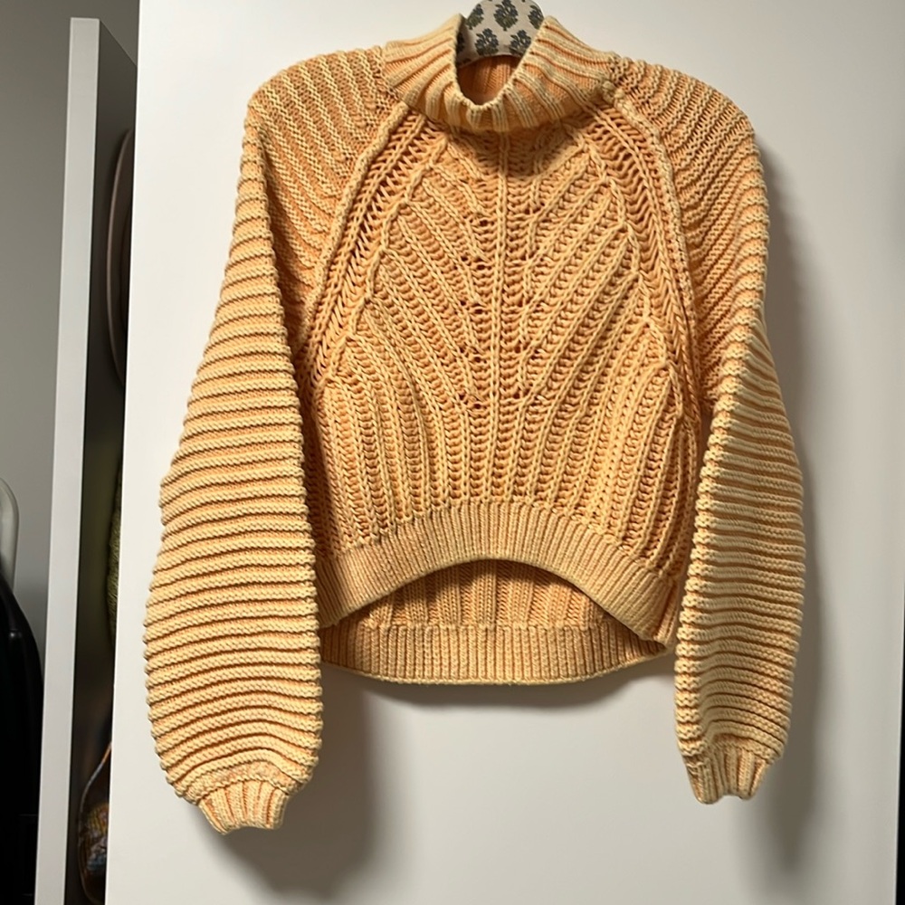 Free People Orange Knitted Sweatert